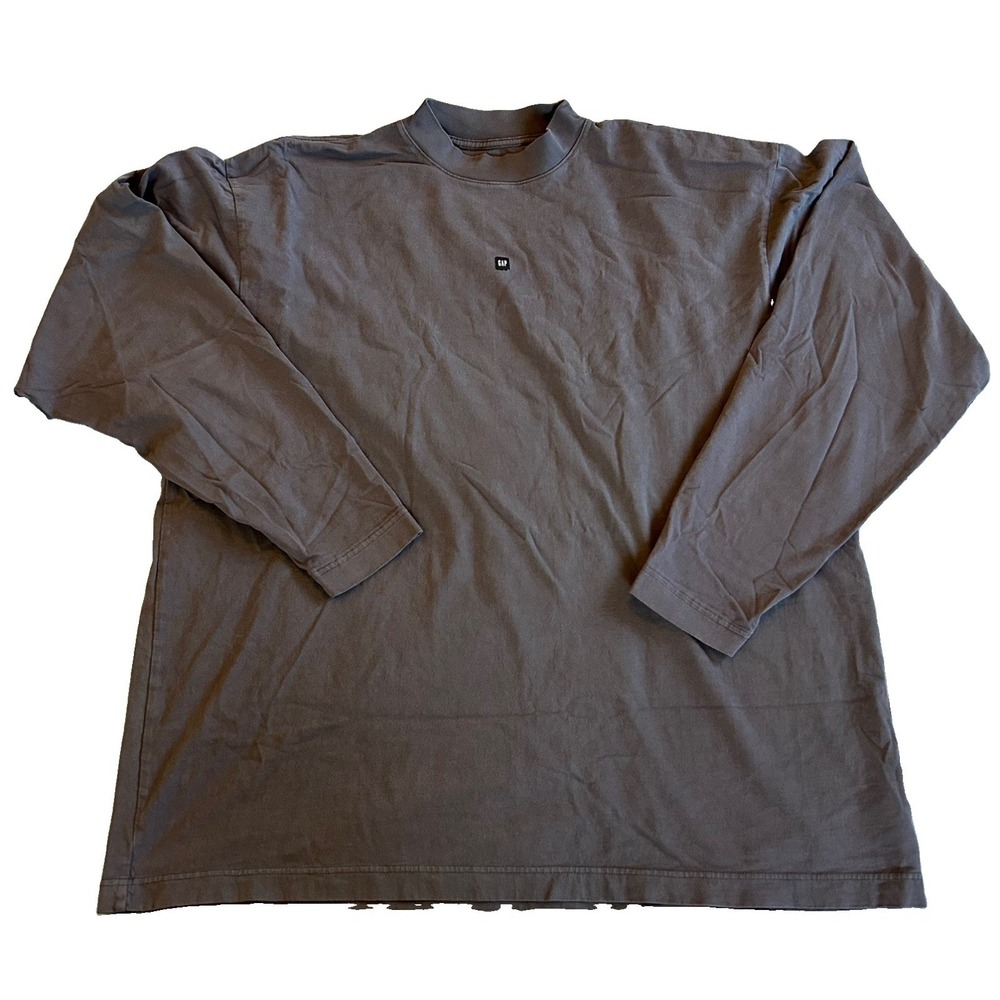 Yeezy Yzy Gap Balenciaga Men's Sz Large Long Sleeve T-Shirt Gray oversized
